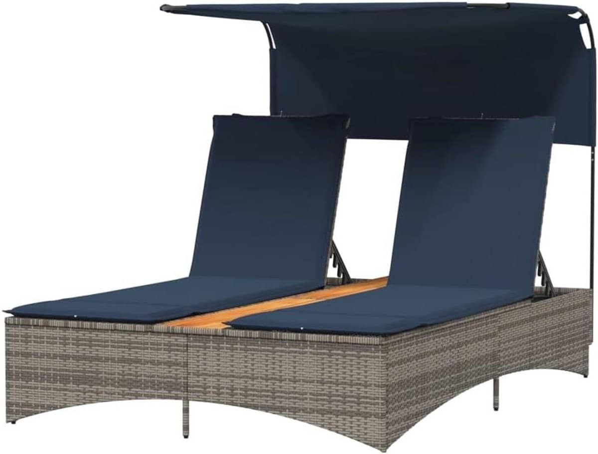ligbed 2 persoons dubbele chaise longue buiten ontspannen