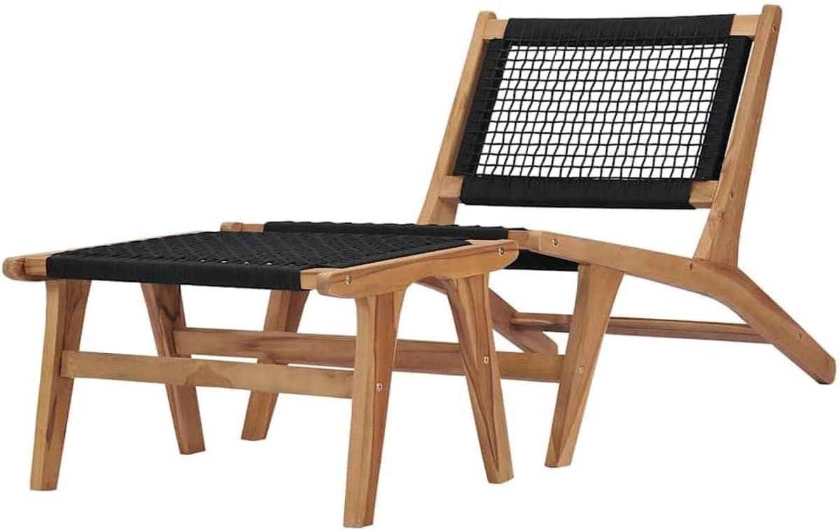 ligbed met voetensteun tuinstoel relax buiten ontspannen