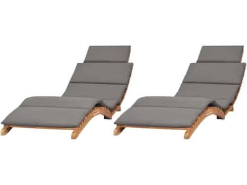 Ligbedden 2 stuks - Zonnestoelen Tuinbed - Buiten Ontspannen