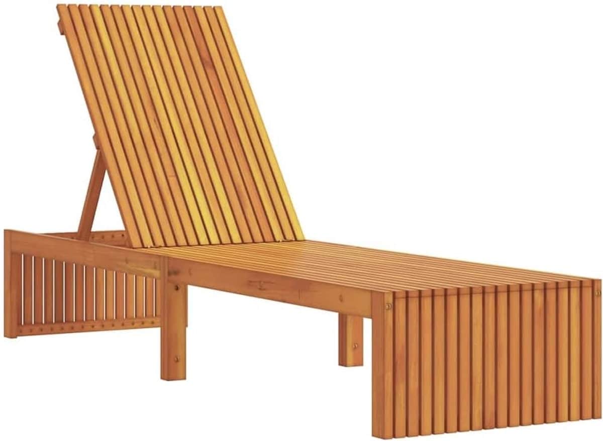 ligstoel massief hout zonnebed lounger ontspannen buiten