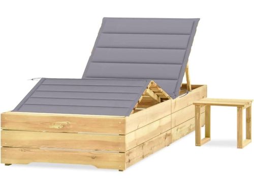 Ligstoel met tafel - Tuinstoel ligbed - Ontspannen in de