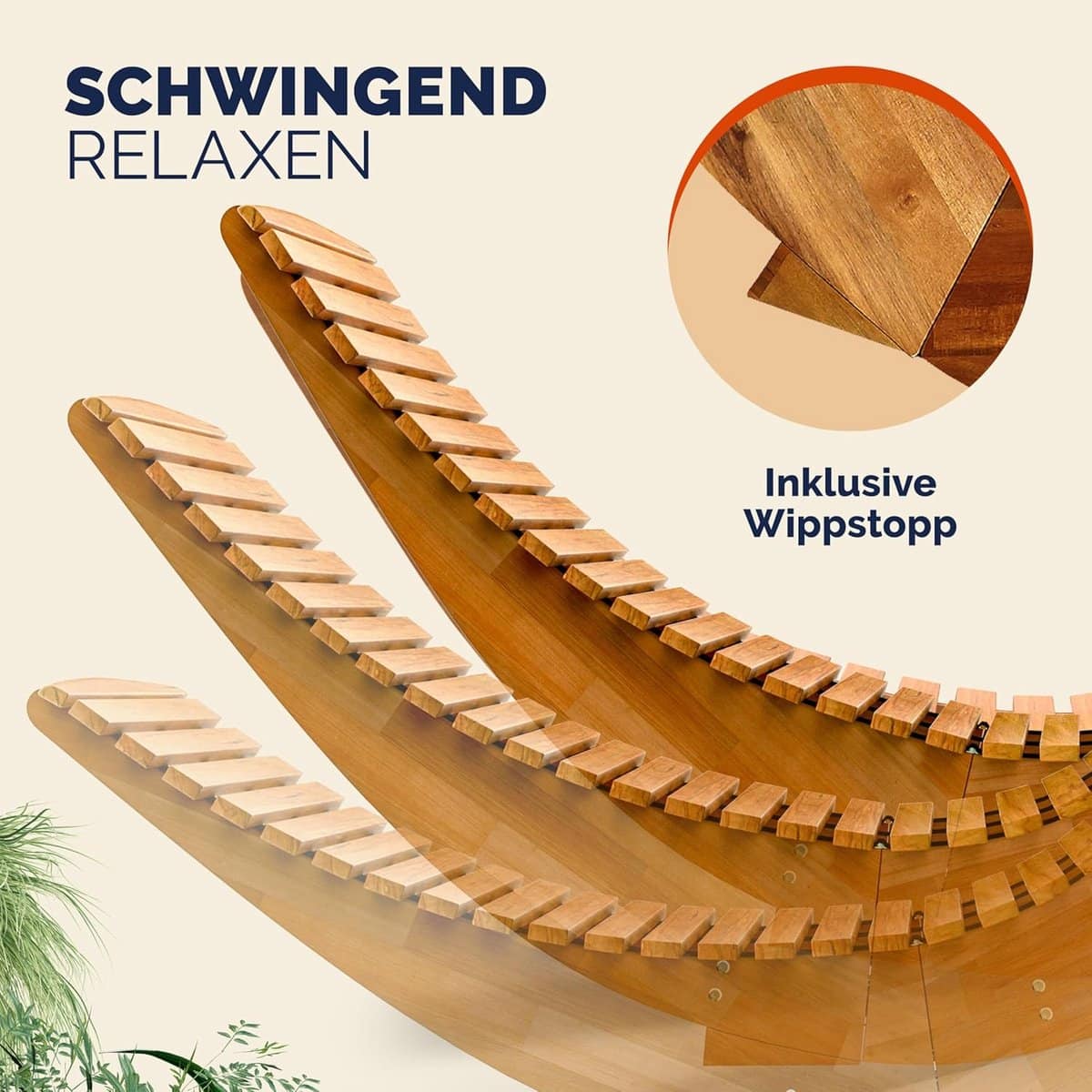 ligstoel schommelstoel 2x set java 150 x 60 x 93