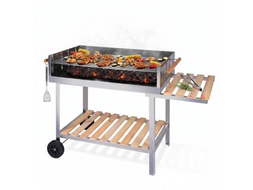 Lomera BBQ Trolley - Houtskoolbarbecue - Verrijdbare Barbecue - Grillwagen