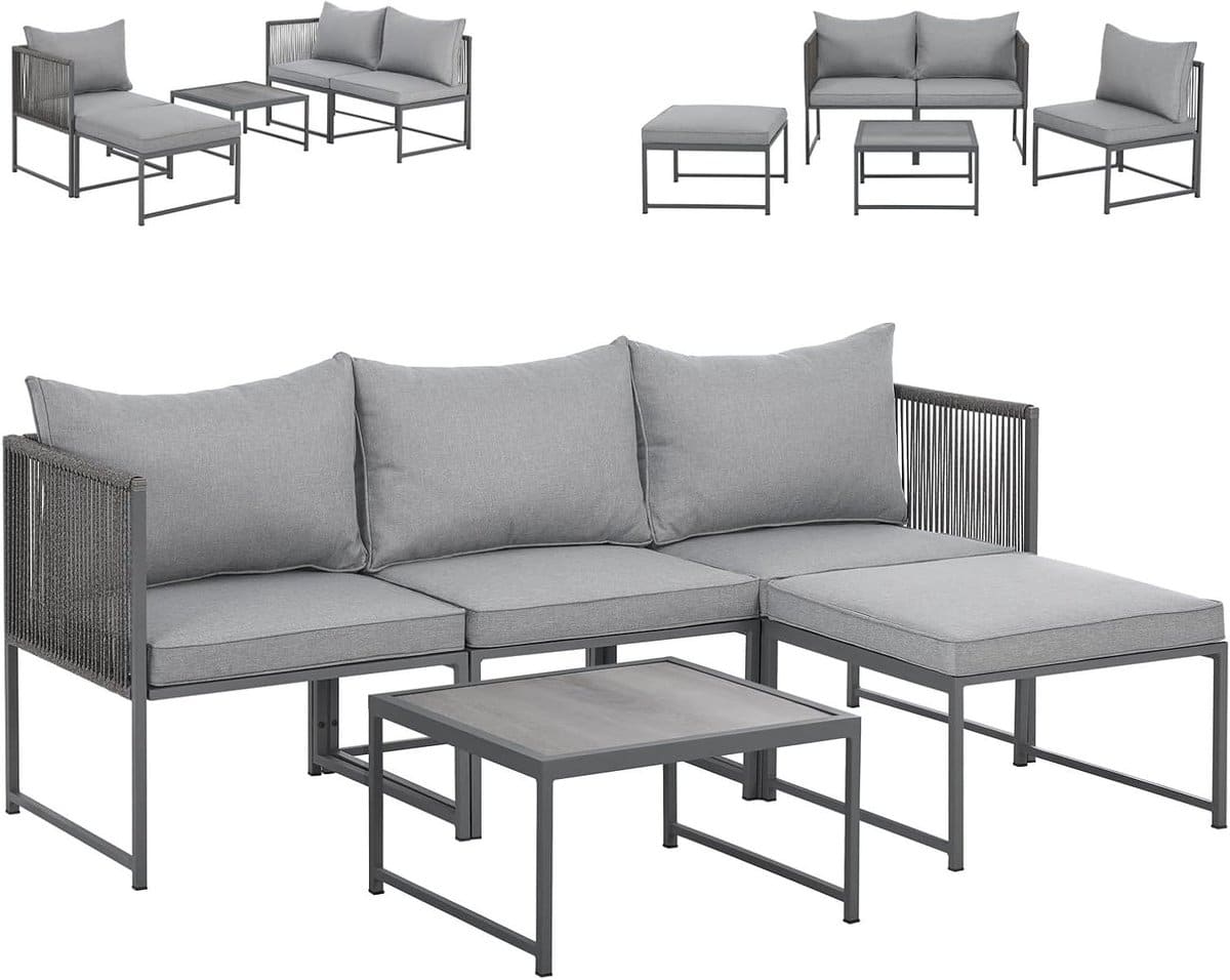 loungeset tuinmeubelen modulaire bank buiten ontspannen flexibel