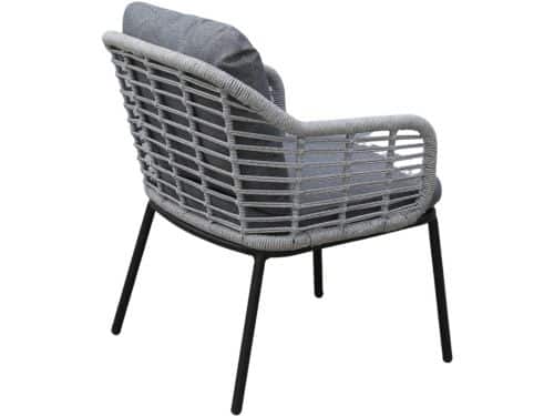 Luna dining tuinstoel | rope | lichtgrijs | 2 stuks