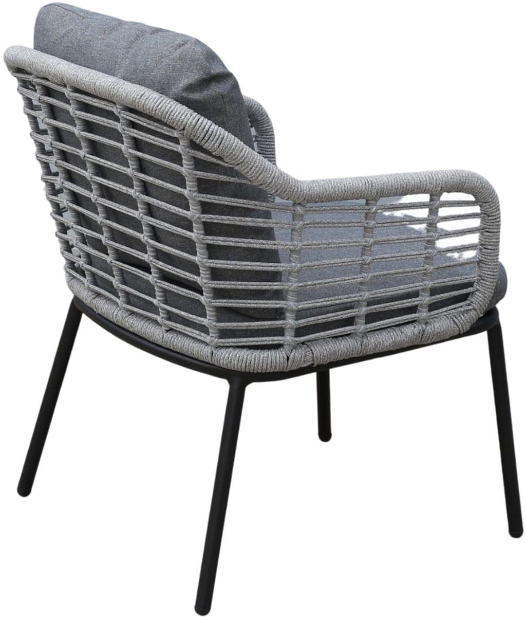luna dining tuinstoel | rope | lichtgrijs | 2 stuks