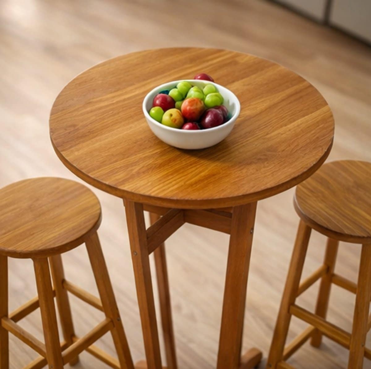luxe 3 delige acacia houten barset bistro set met tafel