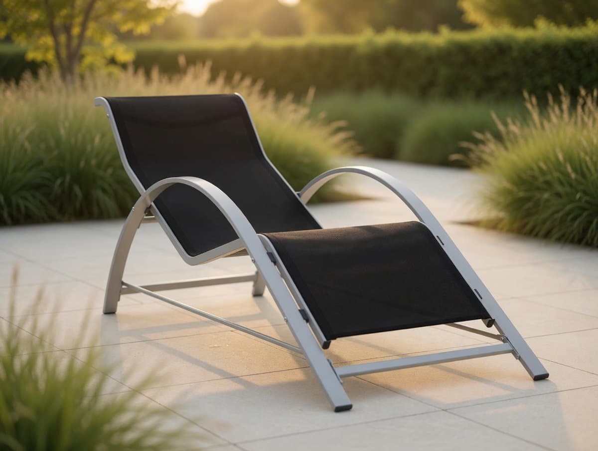 luxe aluminium ligstoel verstelbaar met textilene weerbestendige tuin ligbed