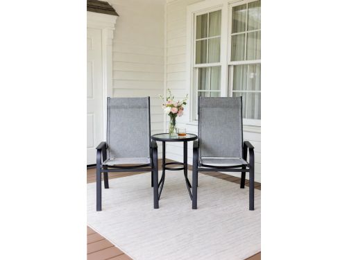 Luxe Balkonset 3-Delig met Bistrotafel & 2 Stapelbare Tuinstoelen Grijs