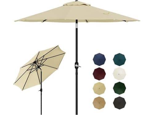 Luxe Stokparasol - Ø 215 cm - Knikbaar - Met