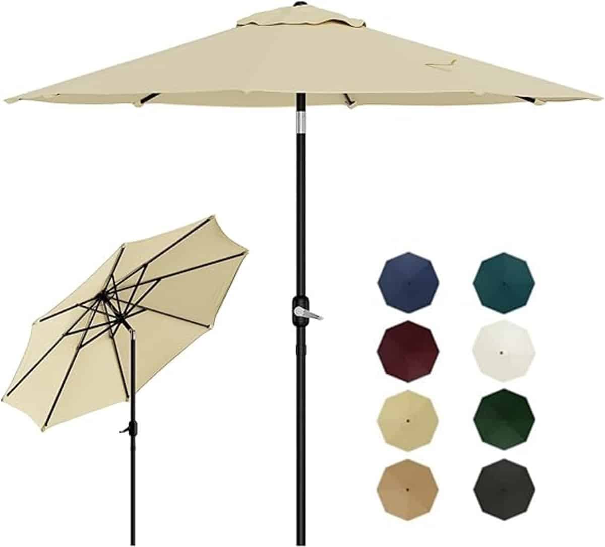 luxe stokparasol Ø 215 cm knikbaar met