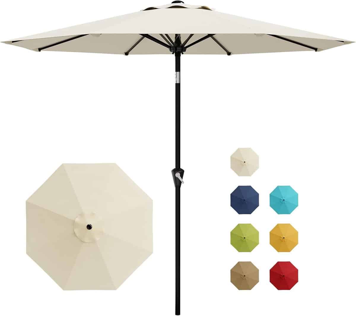 luxe stokparasol Ø 300 cm (10ft) kantelbaar met