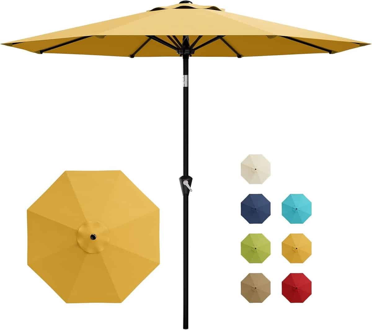 luxe stokparasol Ø 300 cm (10ft) kantelbaar met