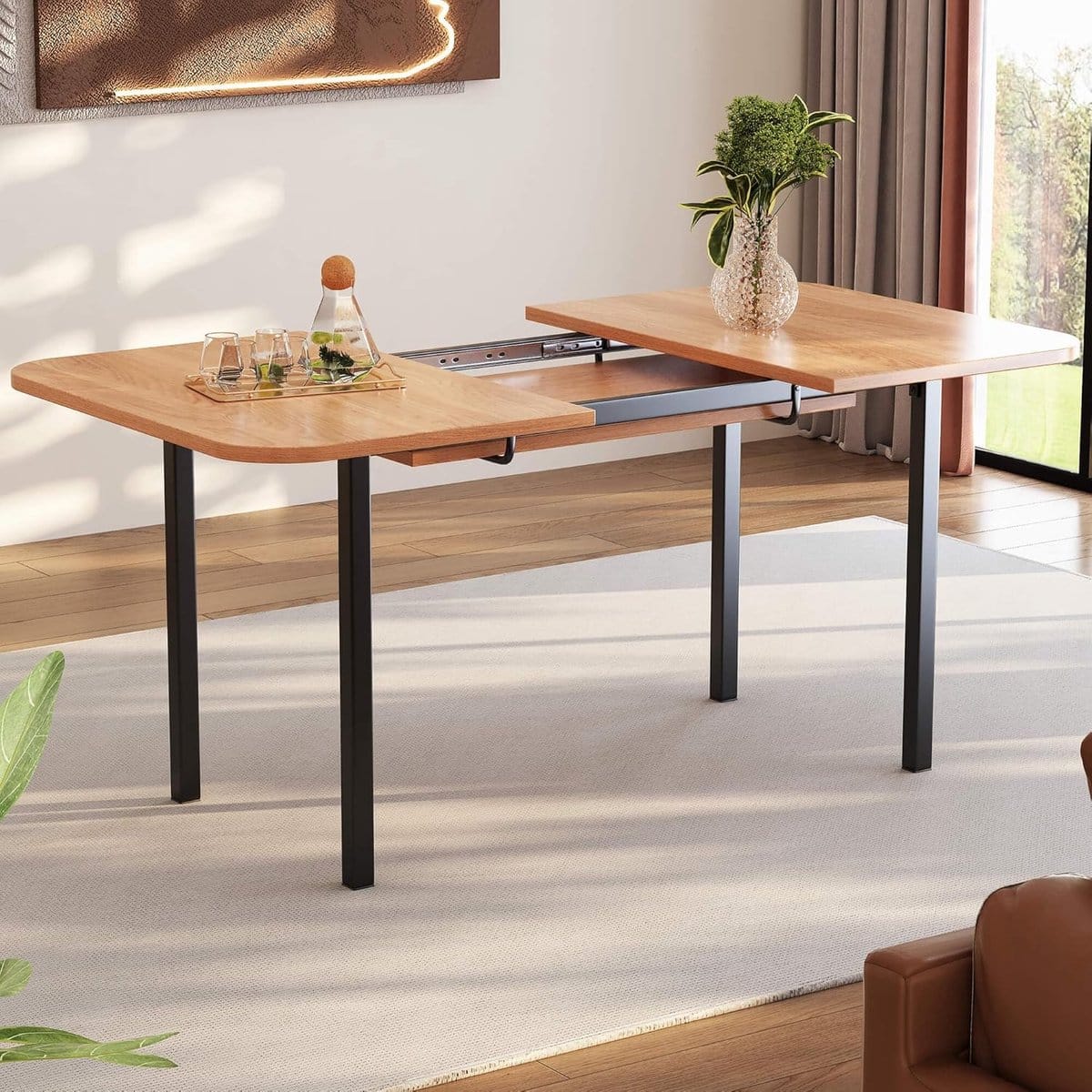 luxe uitschuifbare eettafel 120 160 cm houten eettafel in natuurlijke