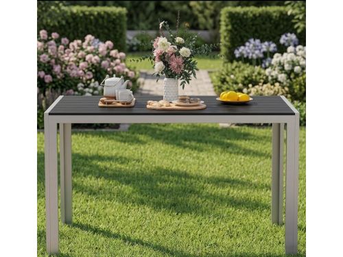 Luxe WPC Tuintafel Rechthoekig 110x70 cm - Weerbestendige Aluminium Dining