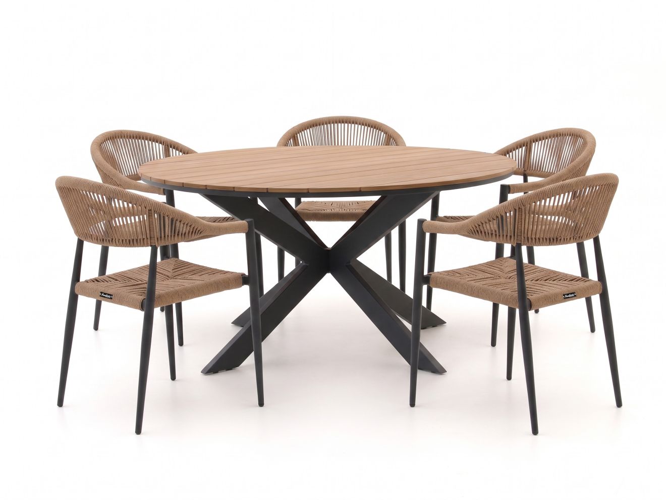 manifesto belpasso/fidenza ø149cm dining tuinset 6 delig laagste prijsgarantie!