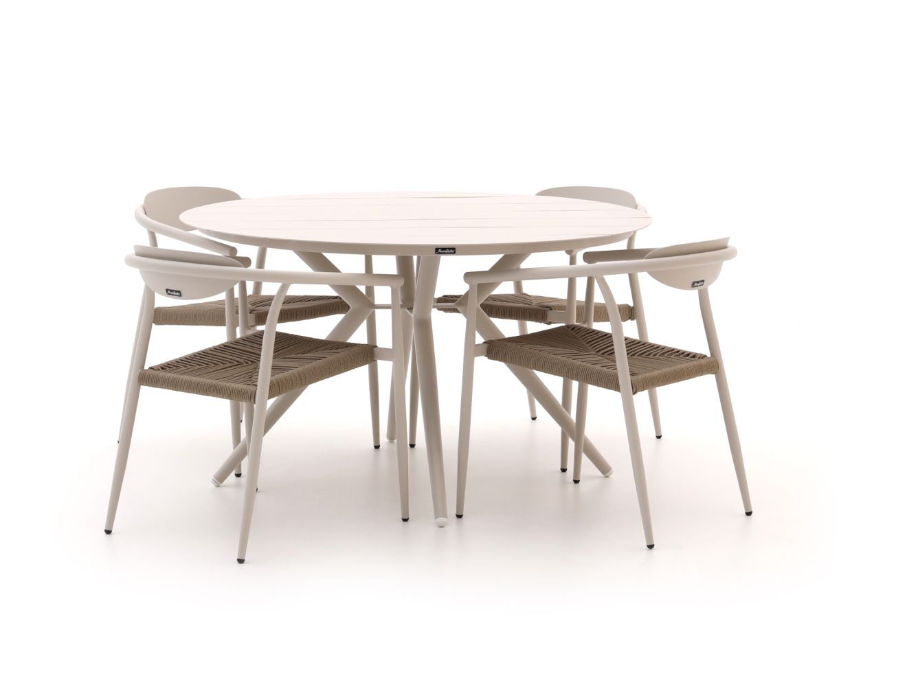 manifesto cavone/sora ø 127cm dining tuinset 5 delig stapelbaar laagste prijsgarantie!