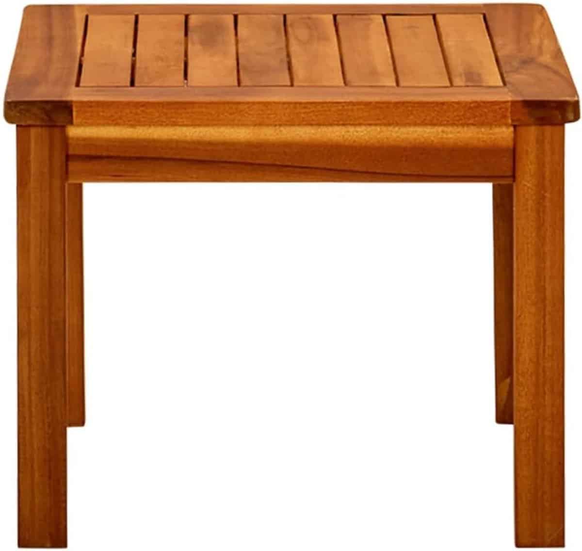 massief houten tafel tuin bijzettafel buiten genieten