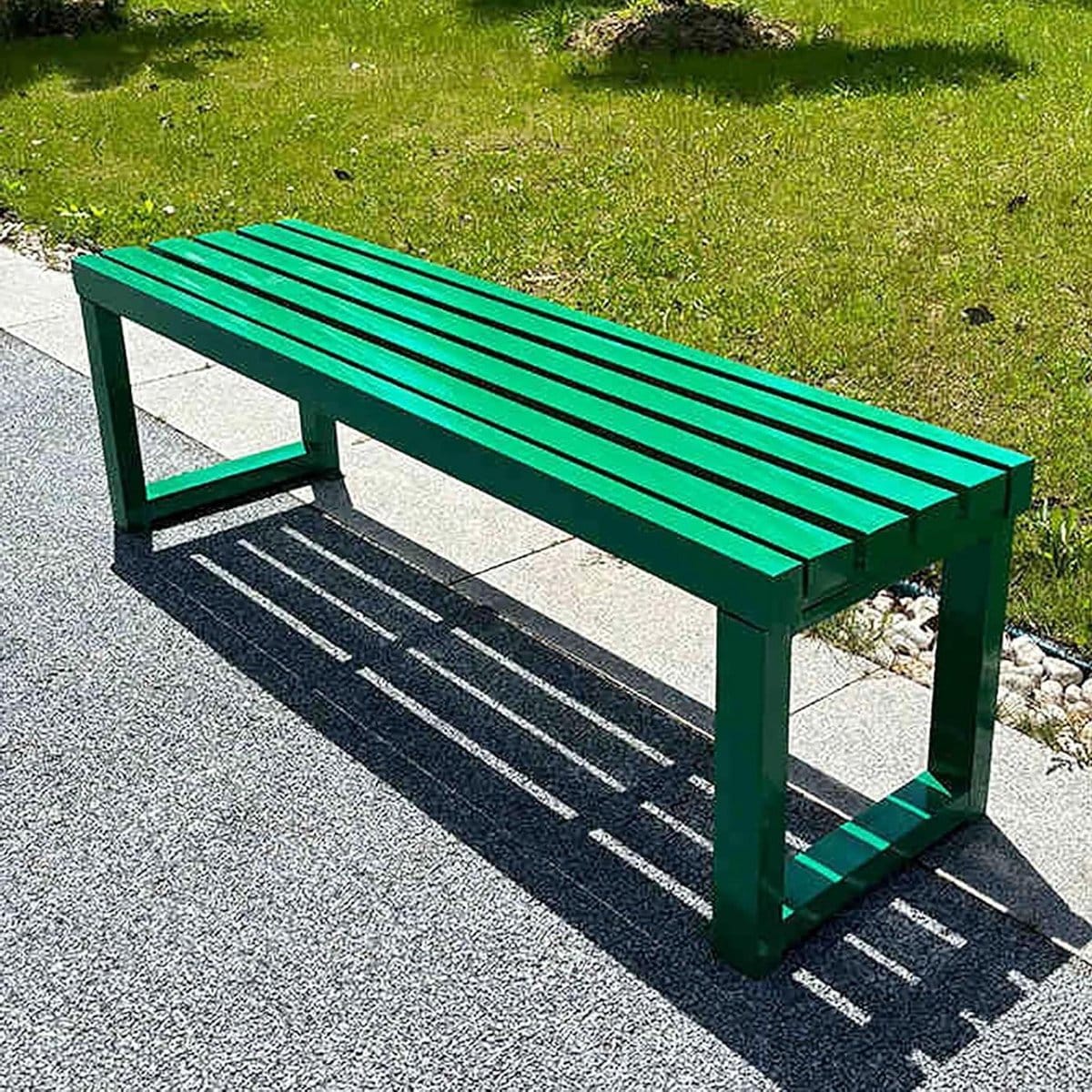 metalen buitenbank parkbank tuinbank ontspannen buiten roestbestendig
