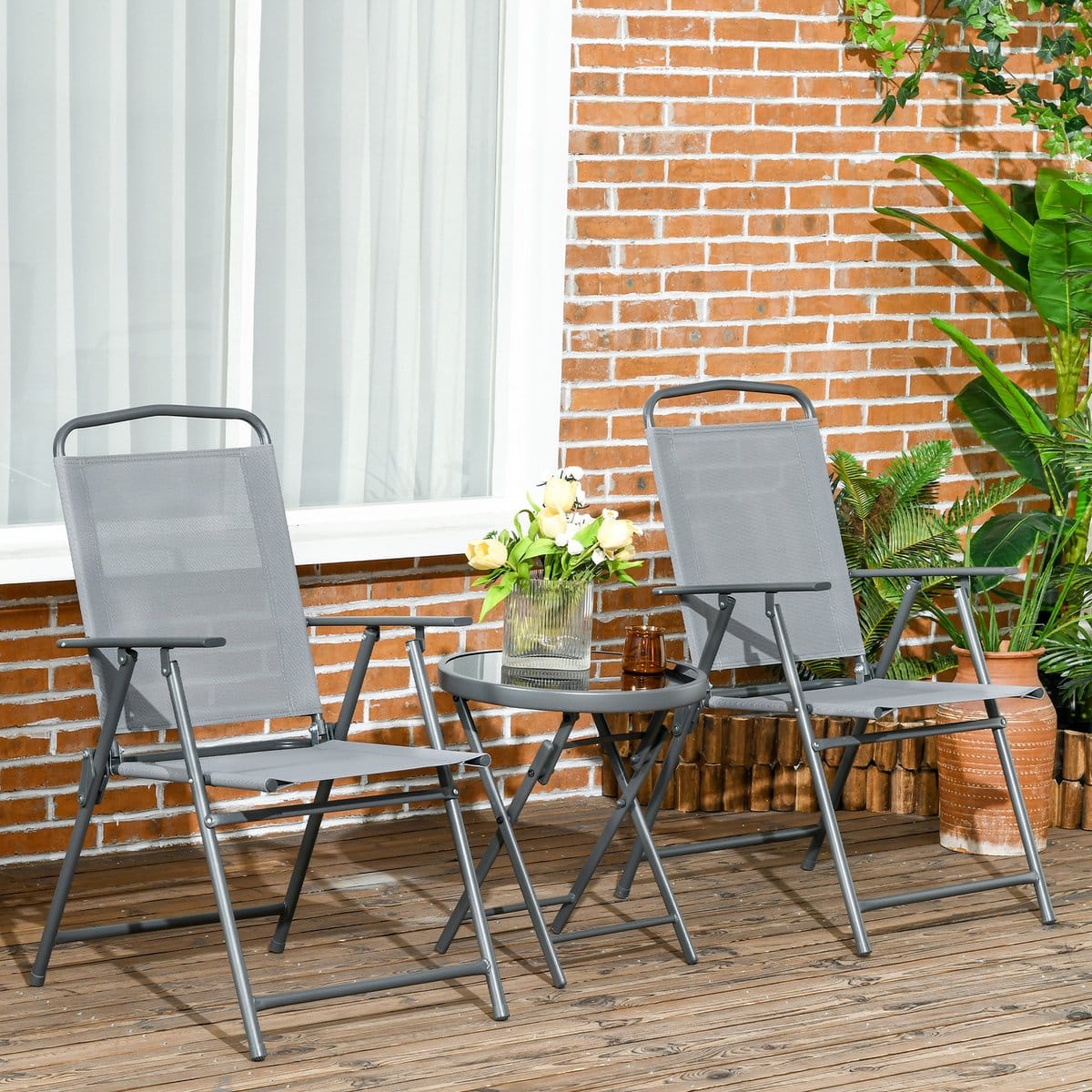 modenuit bistroset Ø45 cm klapbare tafel met glazen blad