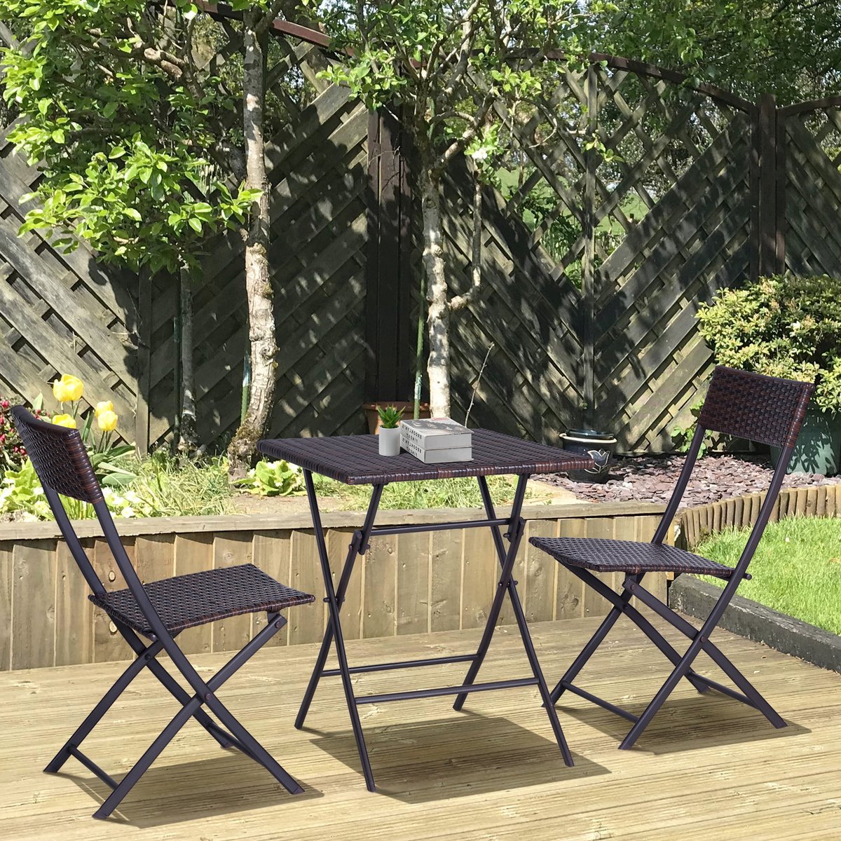 modenuit bistroset voor 2 personen inklapbare stoelen en tafel