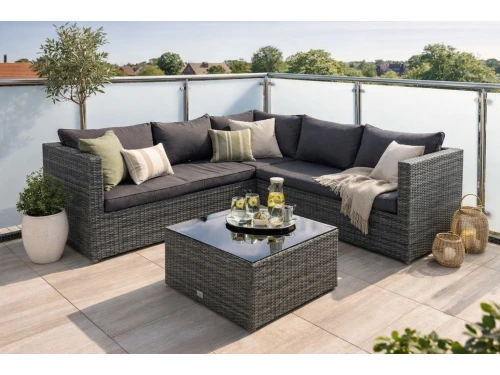 Montana loungeset 4-delig earl grey / donker antraciet