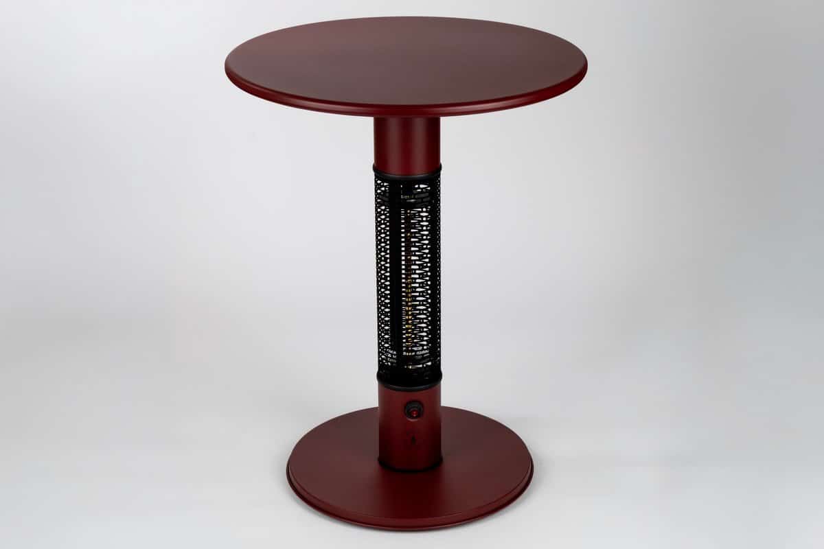 monti heatline pulse red elektrische terrastafel met heater