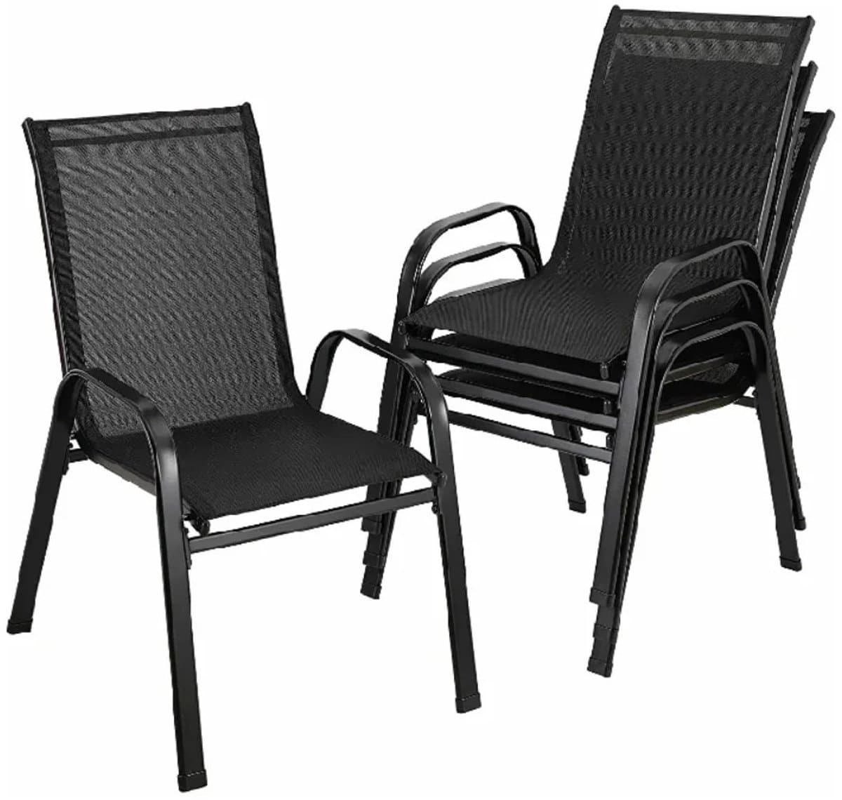 mosh stories tuinstoelenset 4 stuks stalen tuinstoelen met