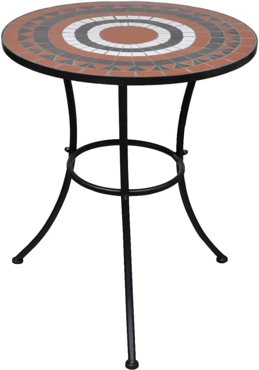 mozaïek bijzettafel keramische tafel balkon tuin stabiel
