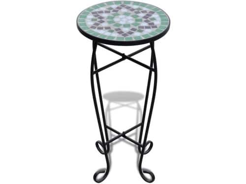 Mozaïek bijzettafel - Plantentafel tuintafel - Buitenmeubilair - Weerbestendig keramiek