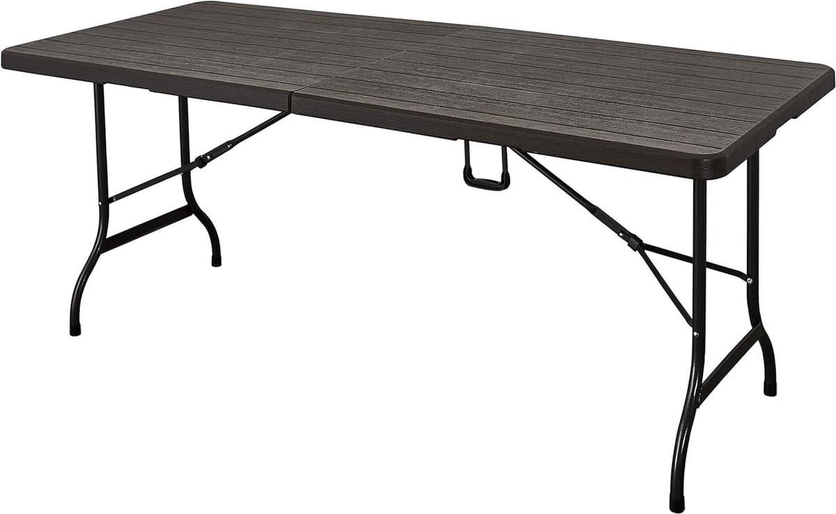 multifunctionele klaptafel 180 x 75 x 74 cm houtlook bruin