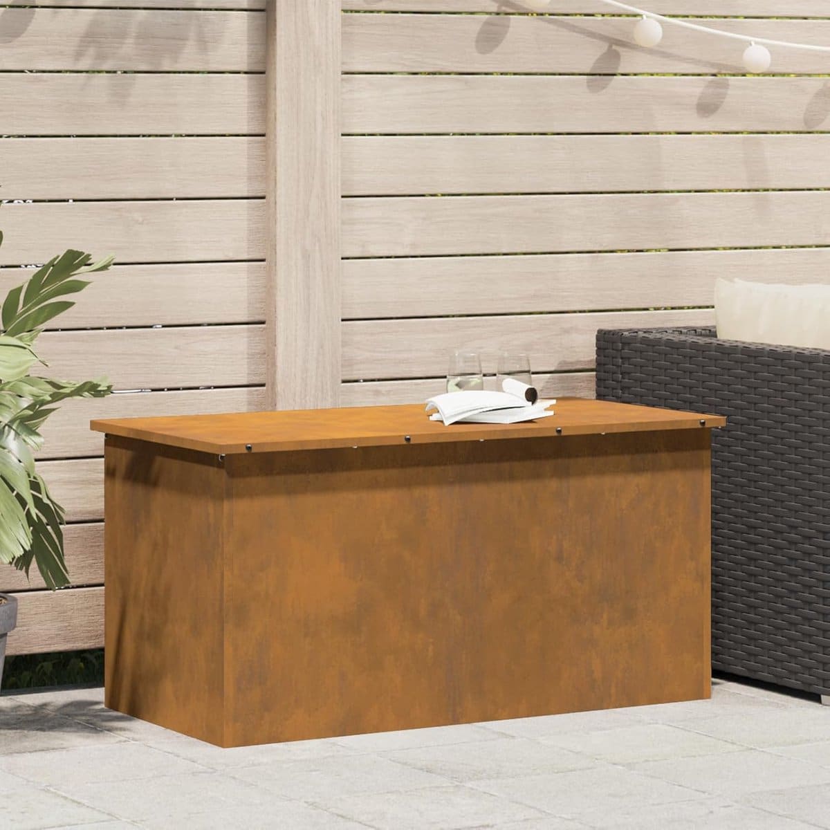 opbergbox buiten tuinbox dekkist tuin terras balkon