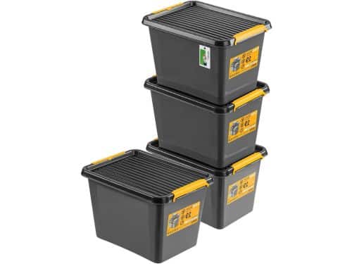 Opbergbox met deksel - Opbergbak Stapelbox - Spullen Organiseren