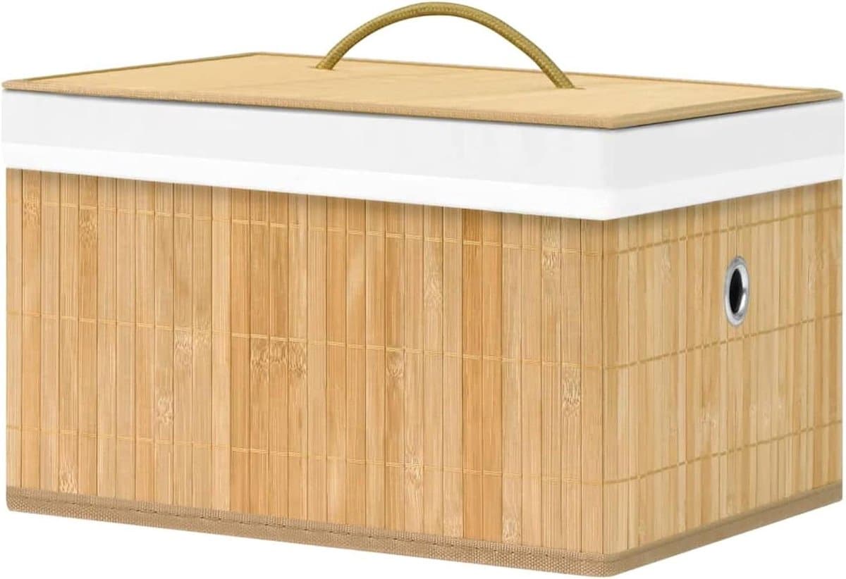 opbergdozen bamboe kussenbox tuin spullen organiseren milieuvriendelijk