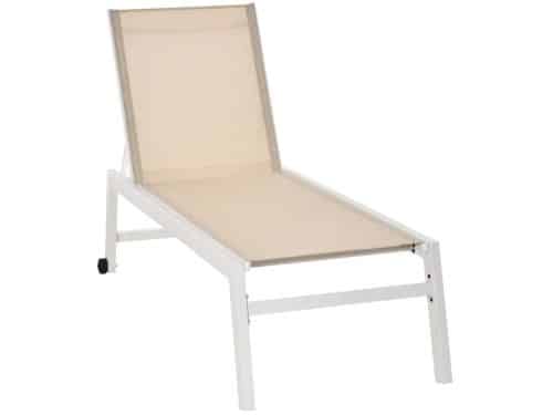 Opklapbare Tuinstoelen - Ligbed met 5-standen Verstelbare Rugleuning - Ligstoel