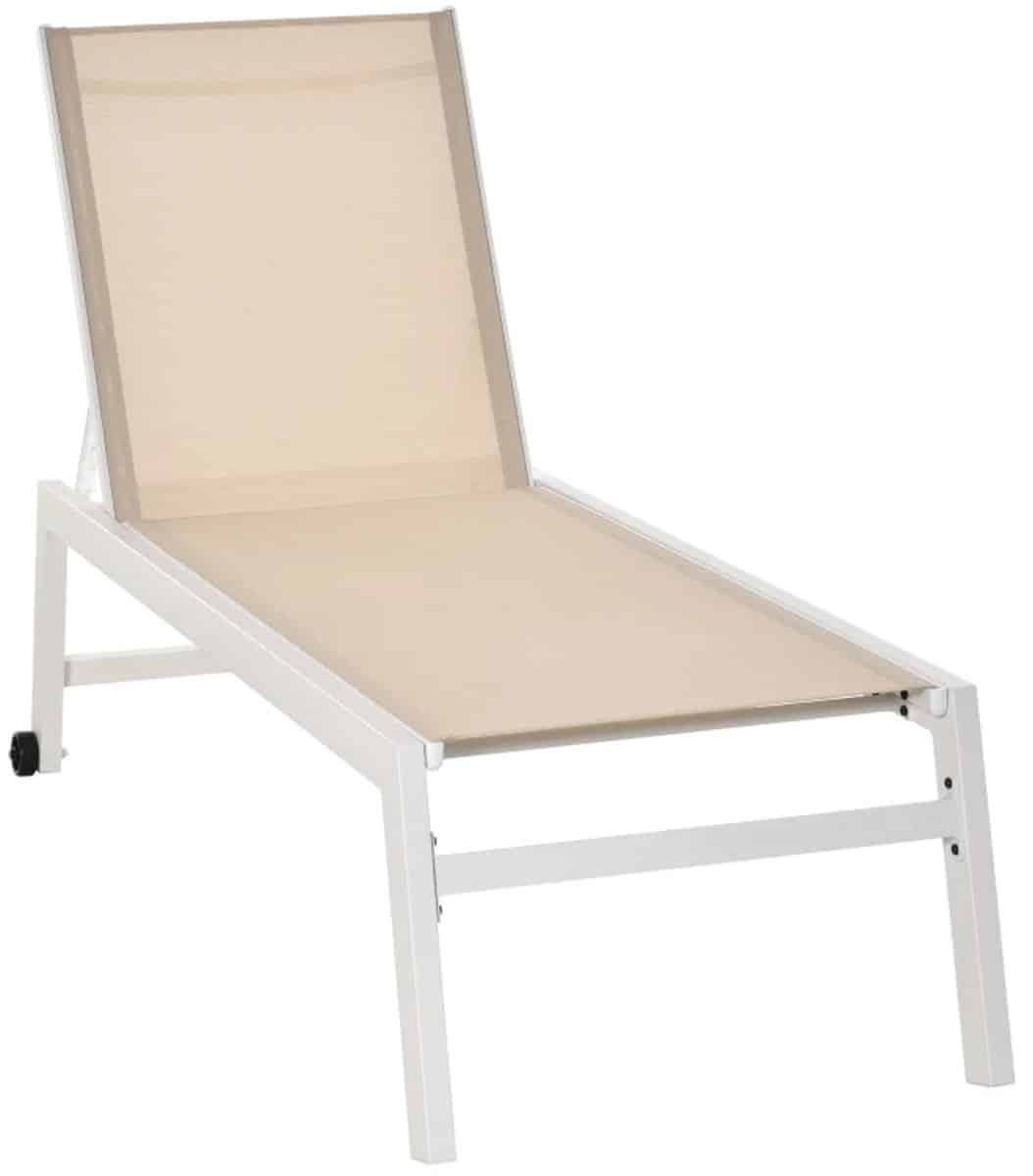 opklapbare tuinstoelen ligbed met 5 standen verstelbare rugleuning ligstoel