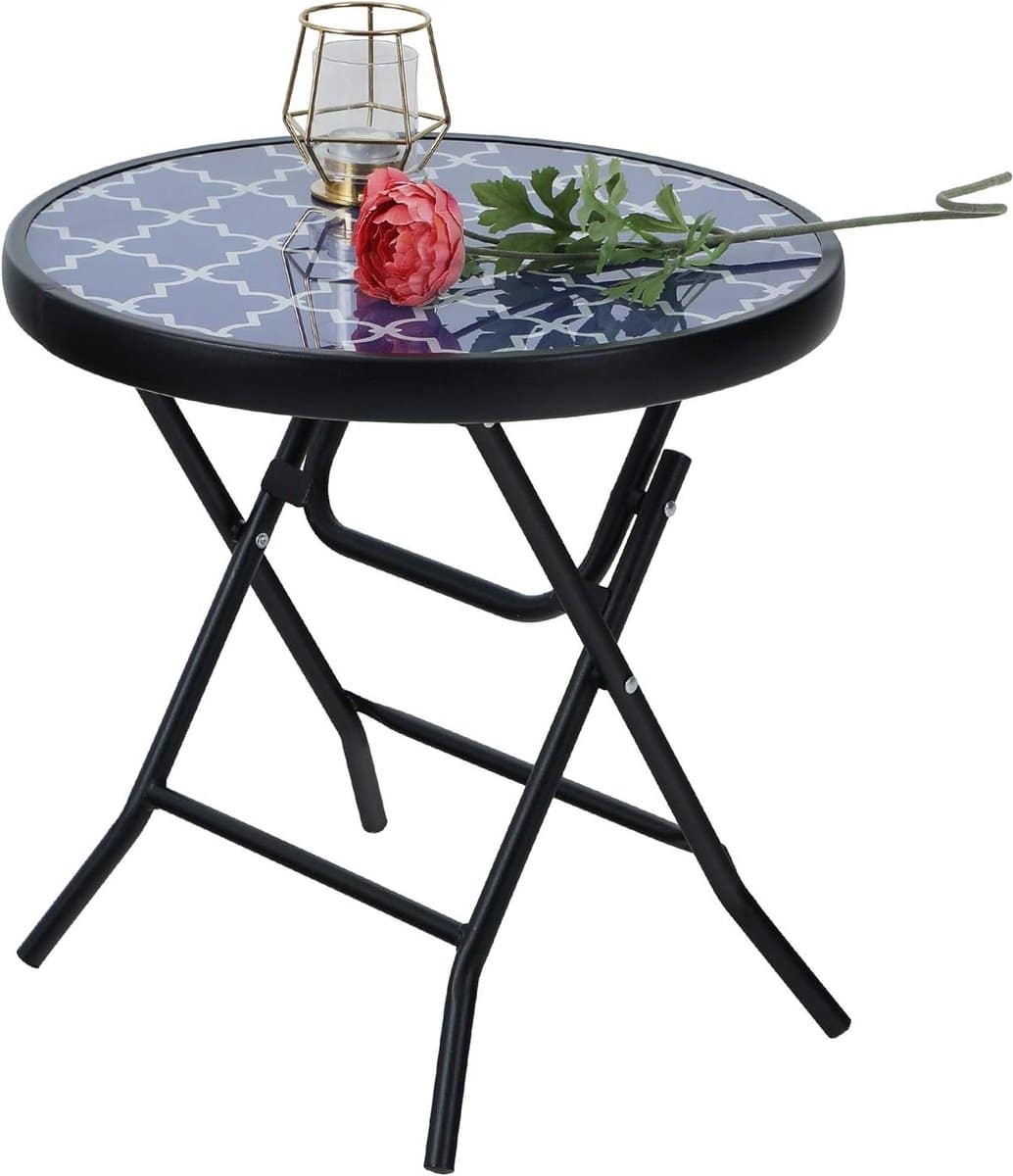 opvouwbare bijzettafel klaptafel tuintafel buiten genieten gehard