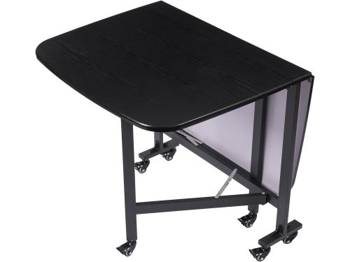 Opvouwbare eettafel, mobiele klaptafel met open plank, keukentafel
