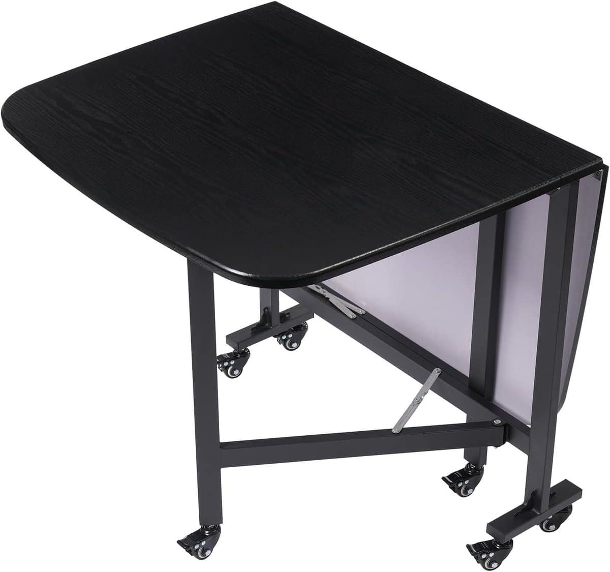opvouwbare eettafel, mobiele klaptafel met open plank, keukentafel