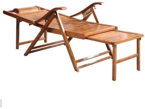 Opvouwbare ligstoel - Houten ligbed - Ontspannen in de tuin