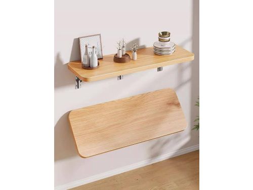Opvouwbare Wandplank - Klaptafel Zwevend - Ruimte Besparen - Massief