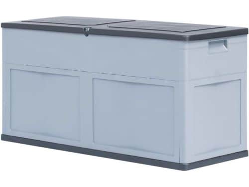 Outdoor Opbergdozen voor buiten, Tuin Opbergdoos 320 L Grijs Zwart