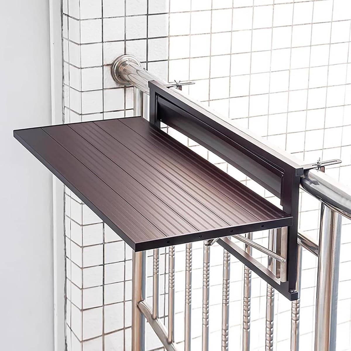 outdoor opvouwbare bijzettafel wandmontage aluminium balkontafel, draagbare deck tafel