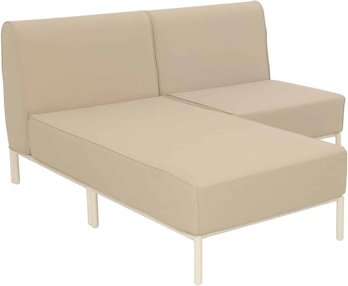 oviala modulaire lage tuinset voor 2 personen beige