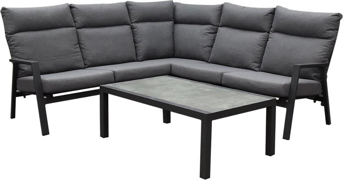 pacific hoek loungeset 4 delig aluminium antraciet