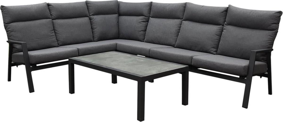 pacific hoek loungeset 5 delig aluminium antraciet