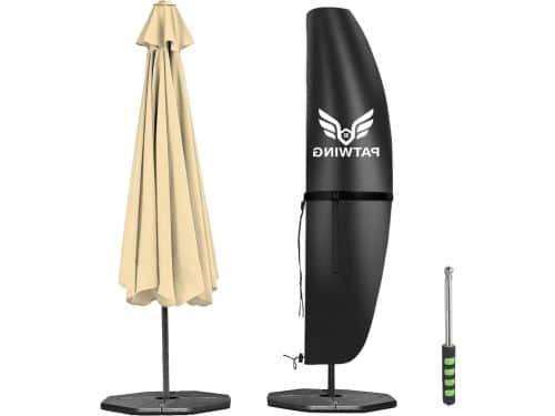 Parasol Beschermhoes met Stang - Waterdicht en Weerbestendig - 600D