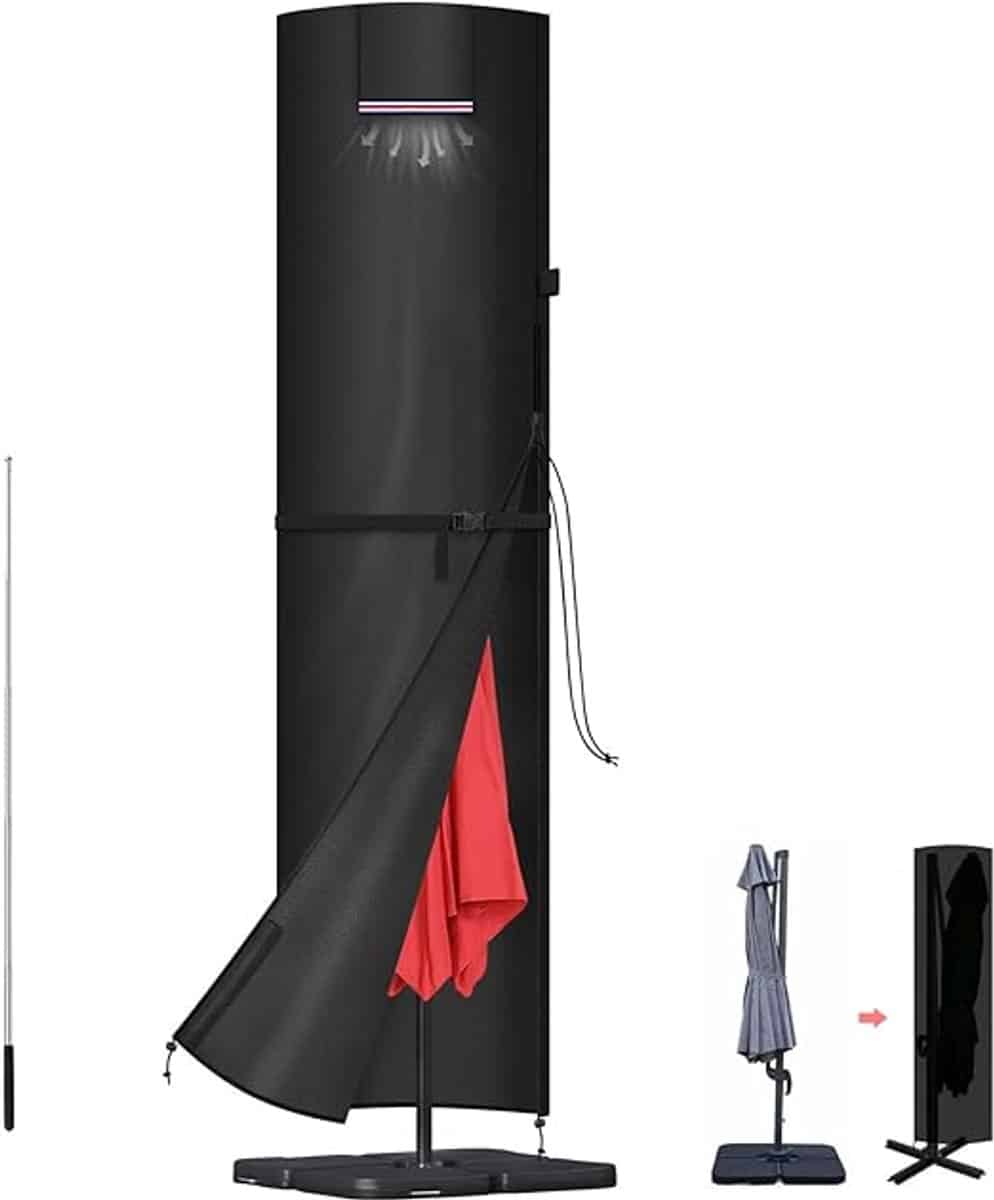 parasol beschermhoes met stang waterdichte 420d oxford hoes voor