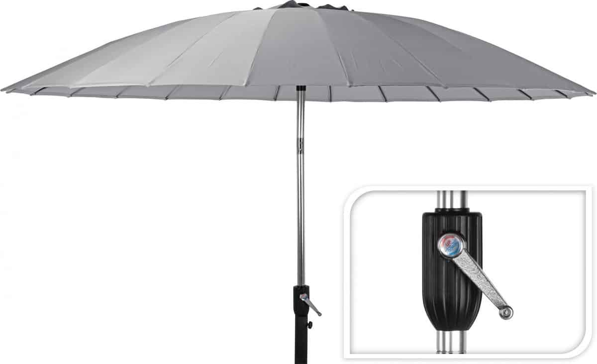 parasol shanghai kantelbaar Ø270cm licht grijs