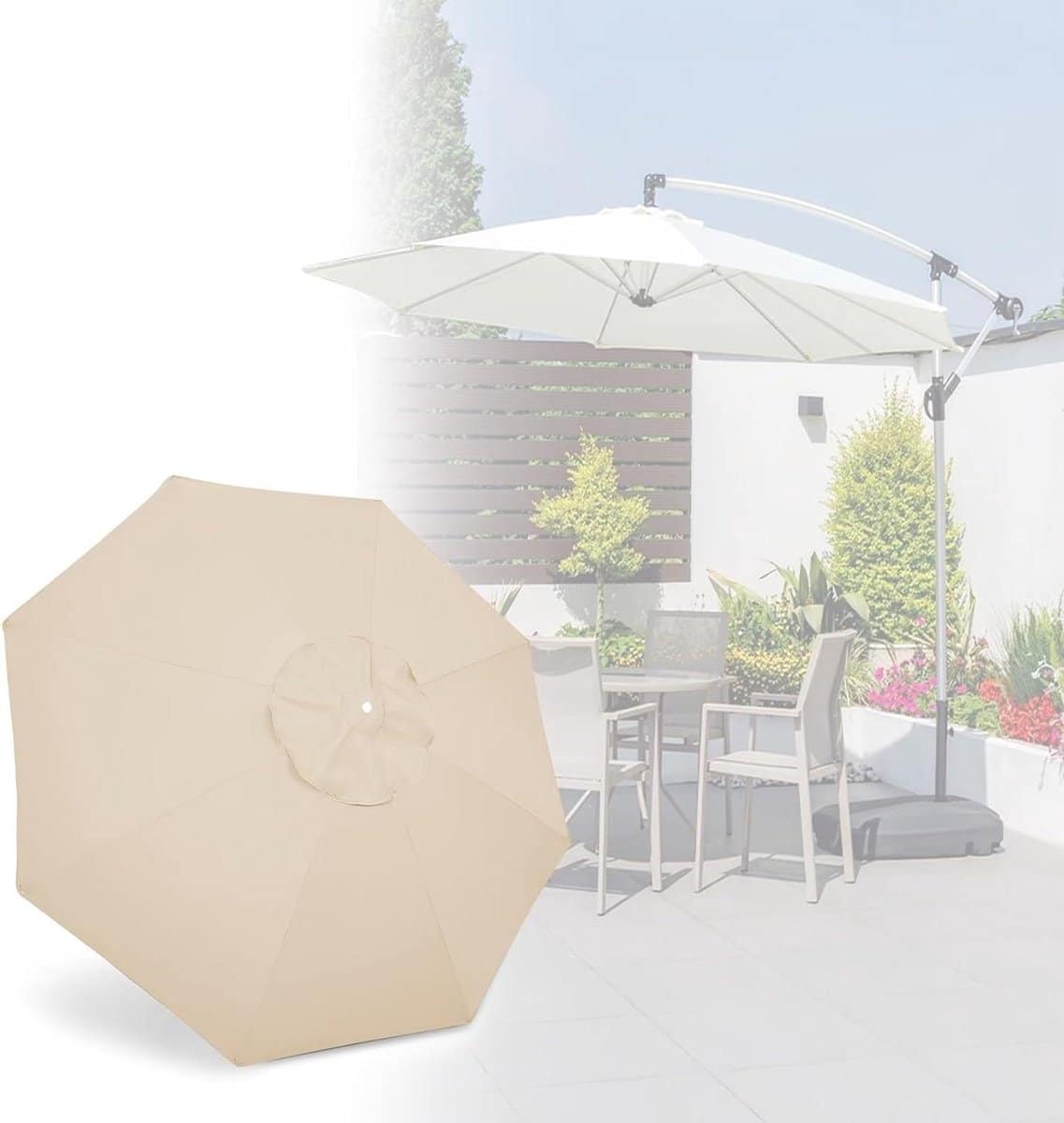 parasol vervangdoek parasolhoes tuin buiten zonnen waterdicht
